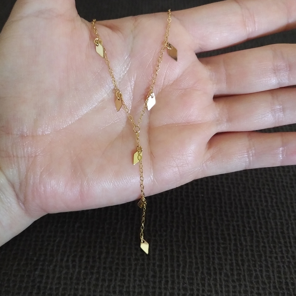 Choker style necklace with diamond♦ shaped accents - Picture 6 of 11